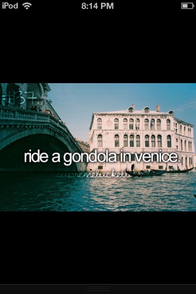 Ride in a gondola in Venice